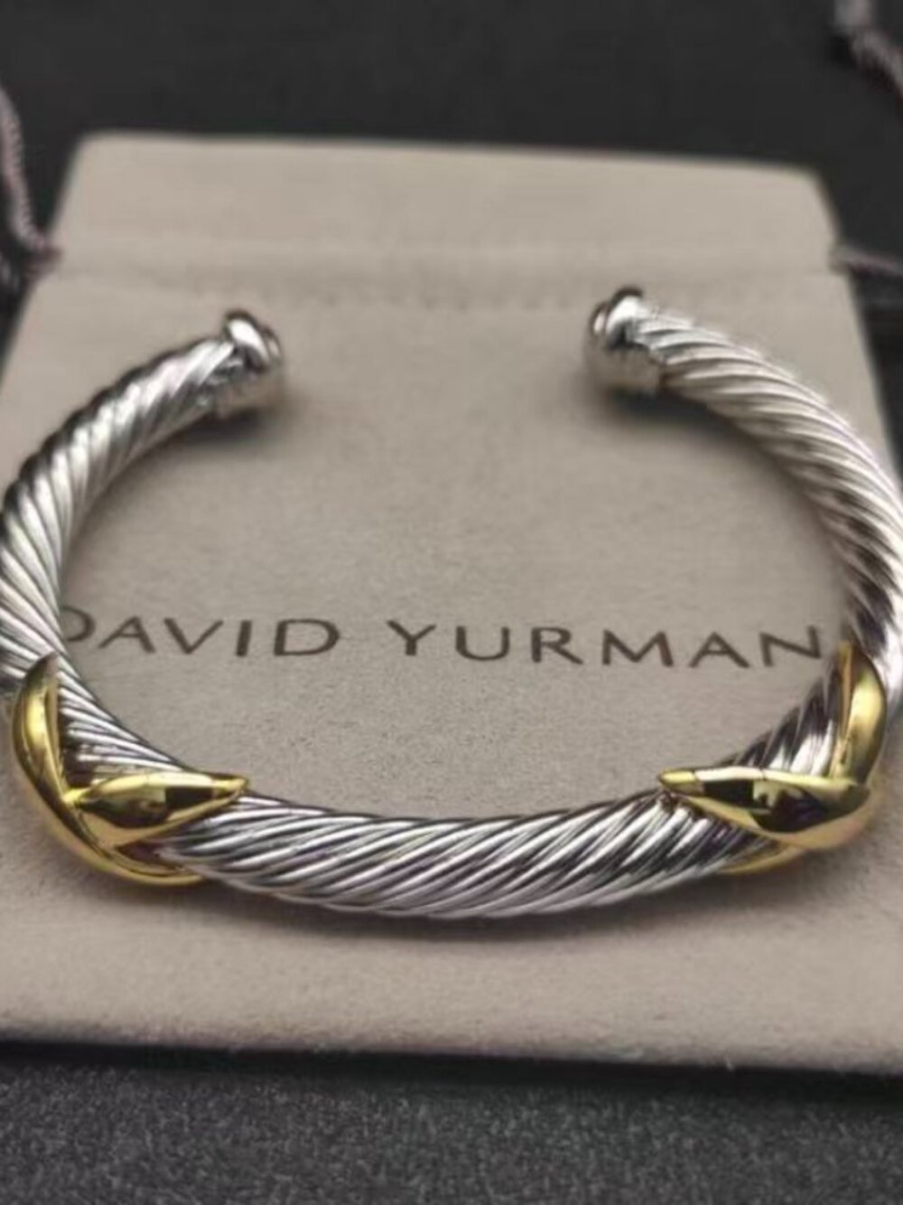 David Yurman Two-Tone X Bracelet 7mm